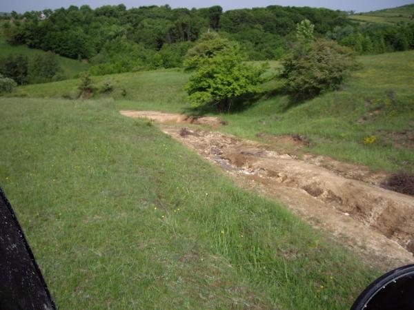 Weg nach heftigem Gewitter